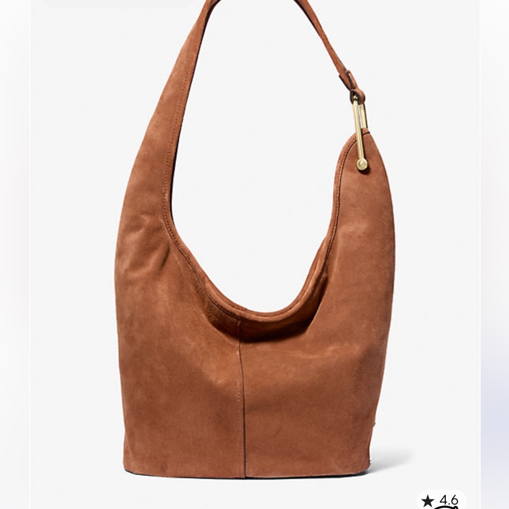 Michael Kors Sonny Suede Shoulder Bag Tan NWT